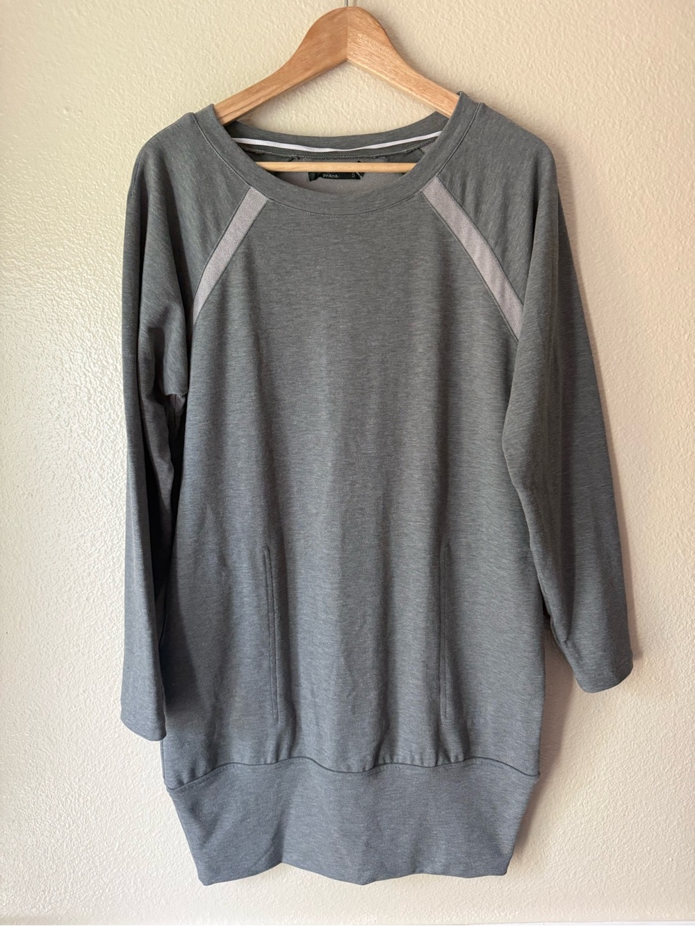 Prana Rosie Gray Sweatshirt Dress
